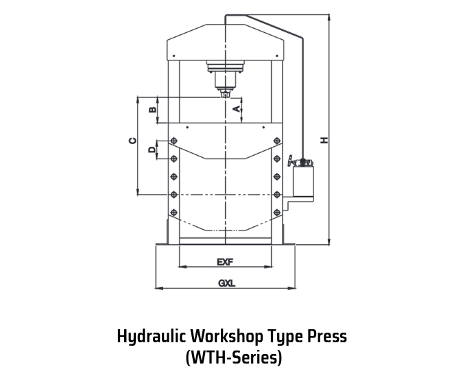 Hydraulic Workshop Type Press (WTH-Series)